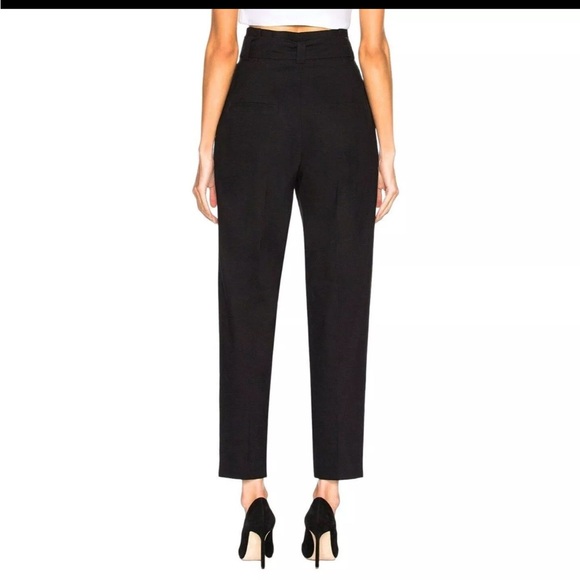 A.L.C Diego Black Tapered Paperbag Trouser Pants 8 - Picture 3 of 6